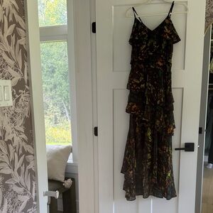 Amazon Black Floral Maxi Dress
